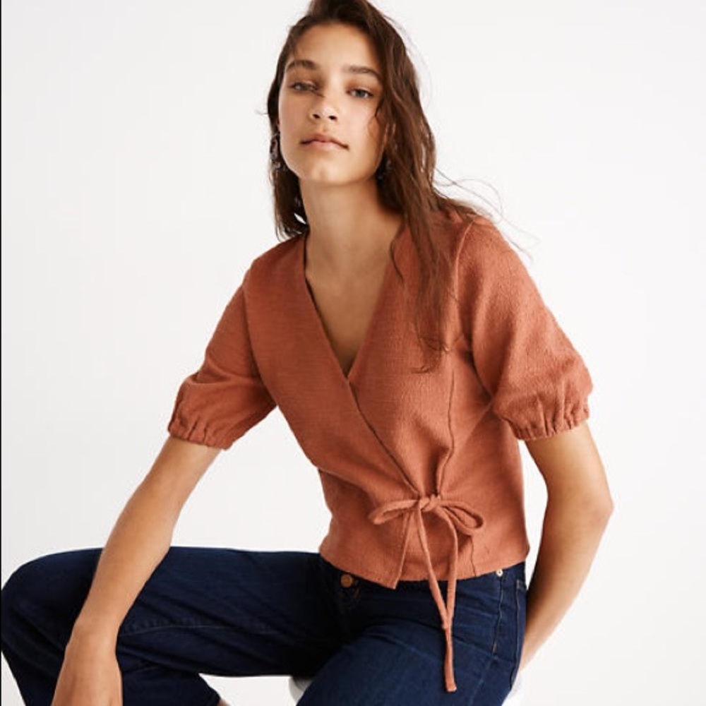 Madewell Texture & Thread Tie Top